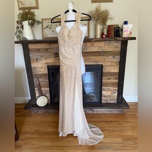 Elegant Gold Evening Gown Prom